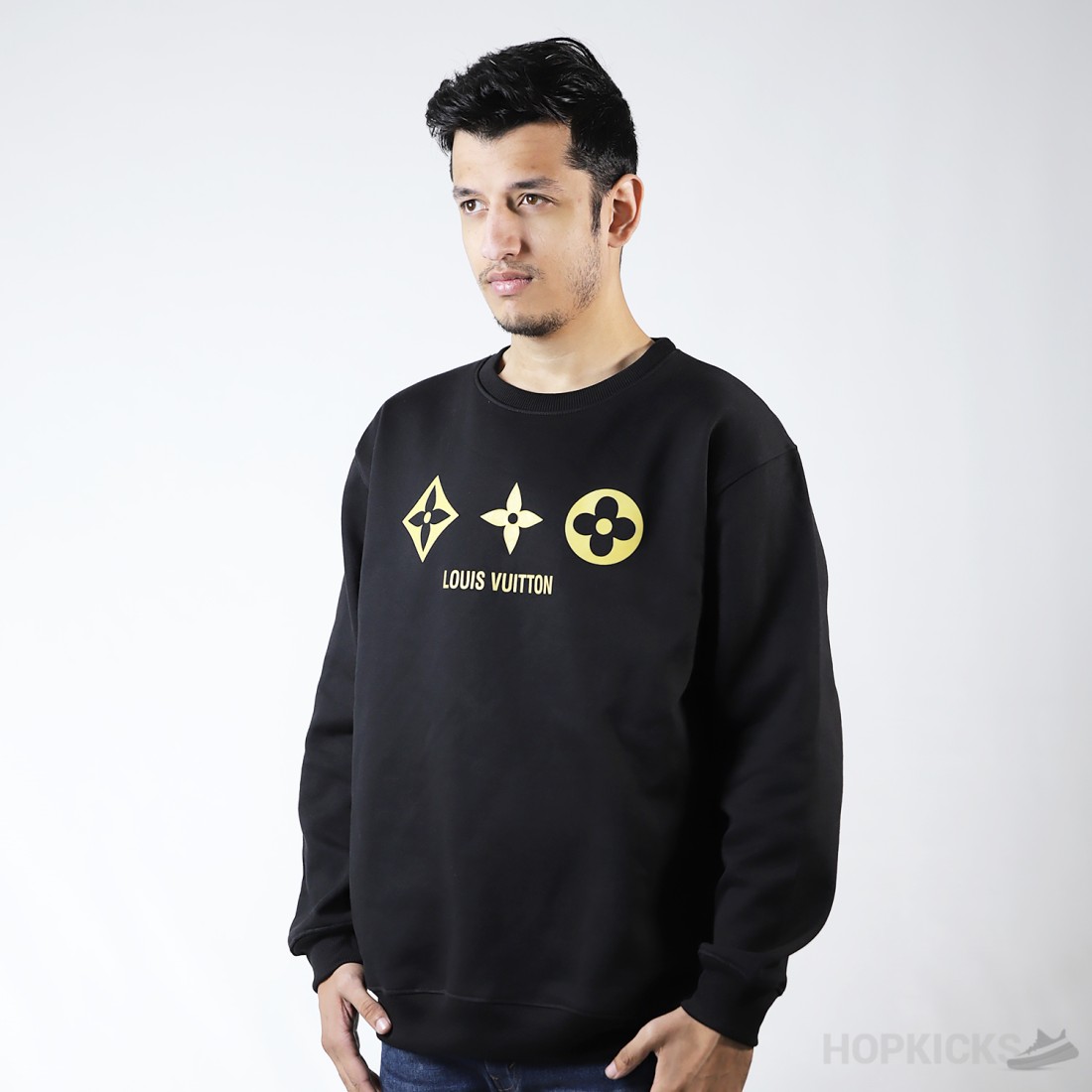 Louis vuitton black sweatshirt best sale